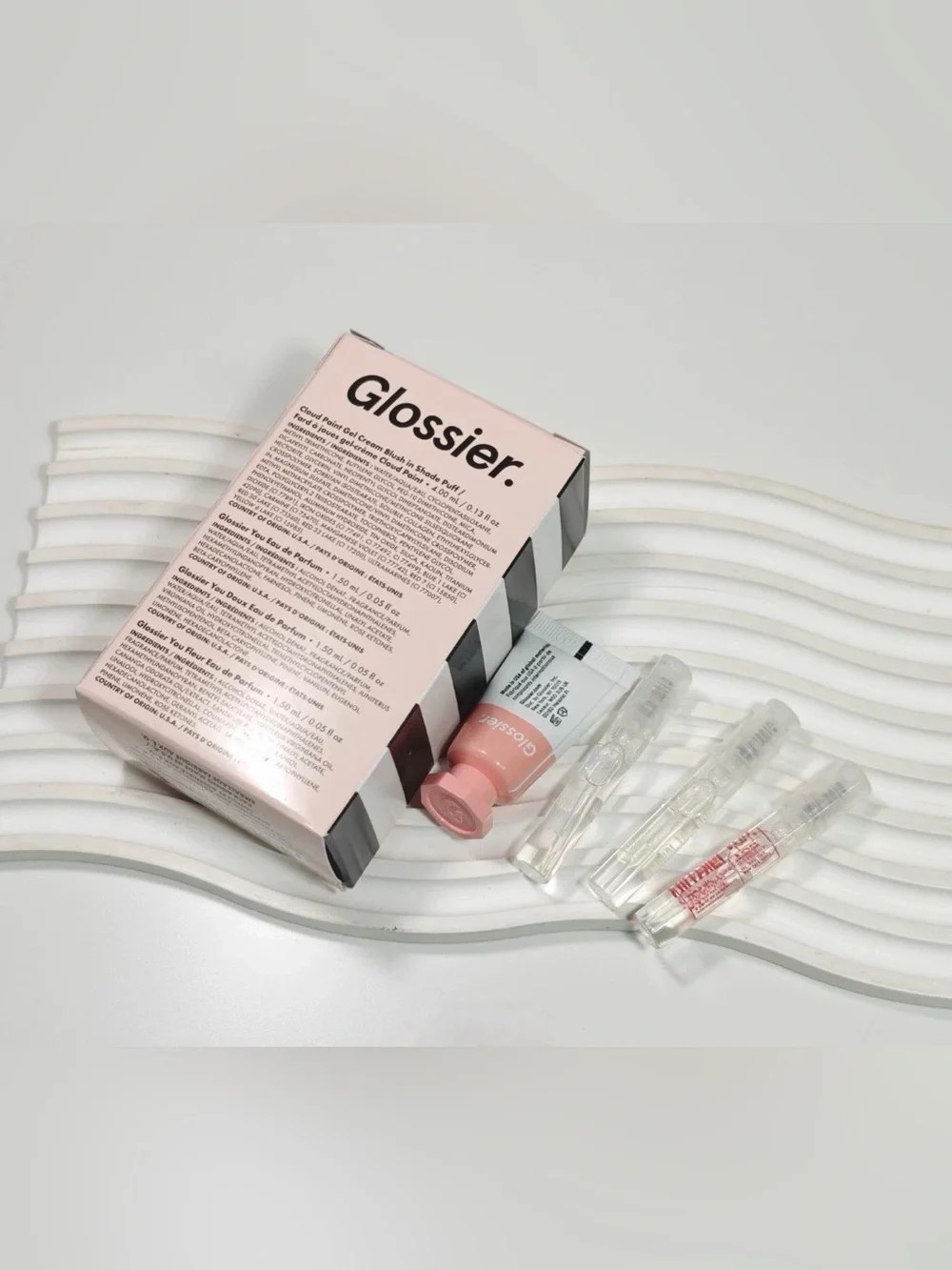 Glossier You Doux Fleur Cloud Paint Blush Puff Celebrate You Glossier Gift Set